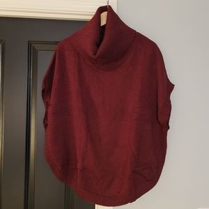 Cowl Neck Poncho Sweater - Size L